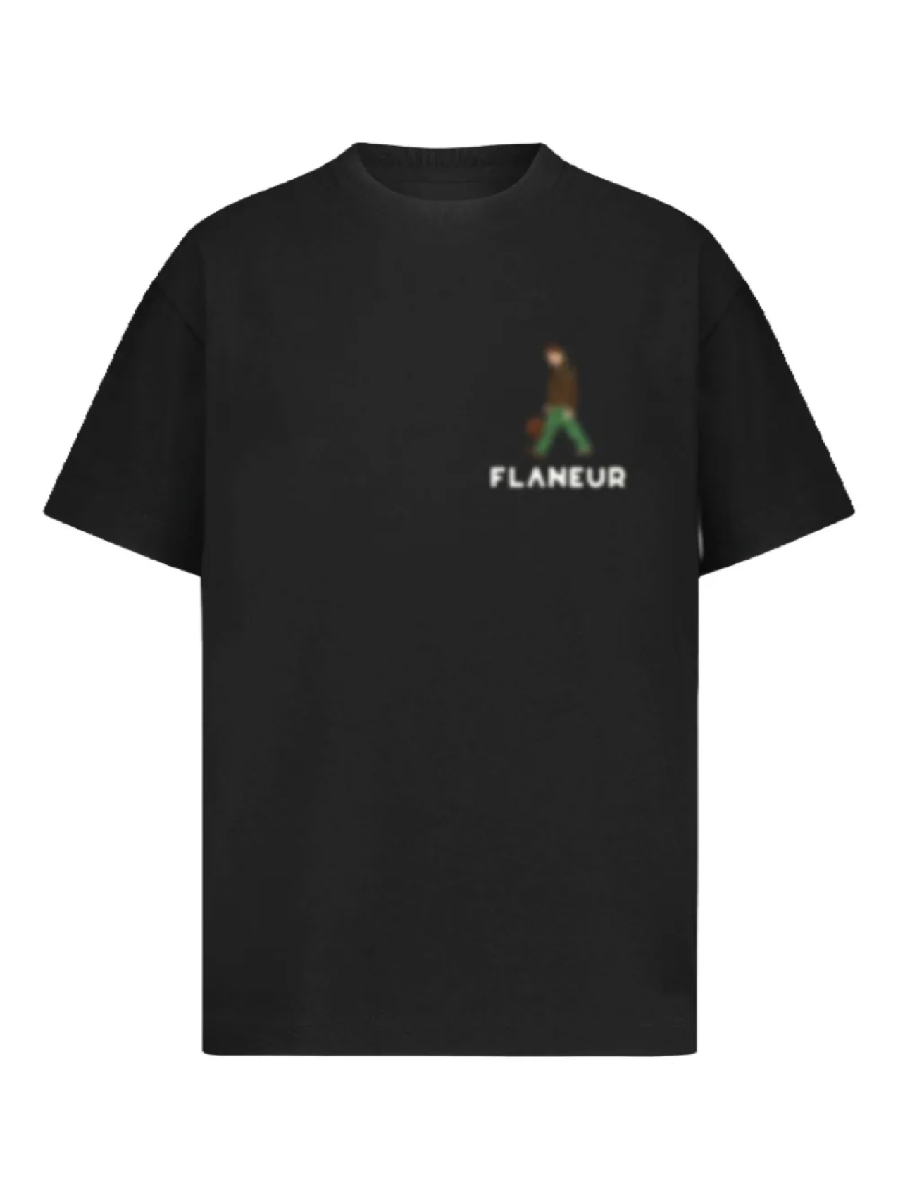 

FLÂNEUR logo-print cotton футболка, черный