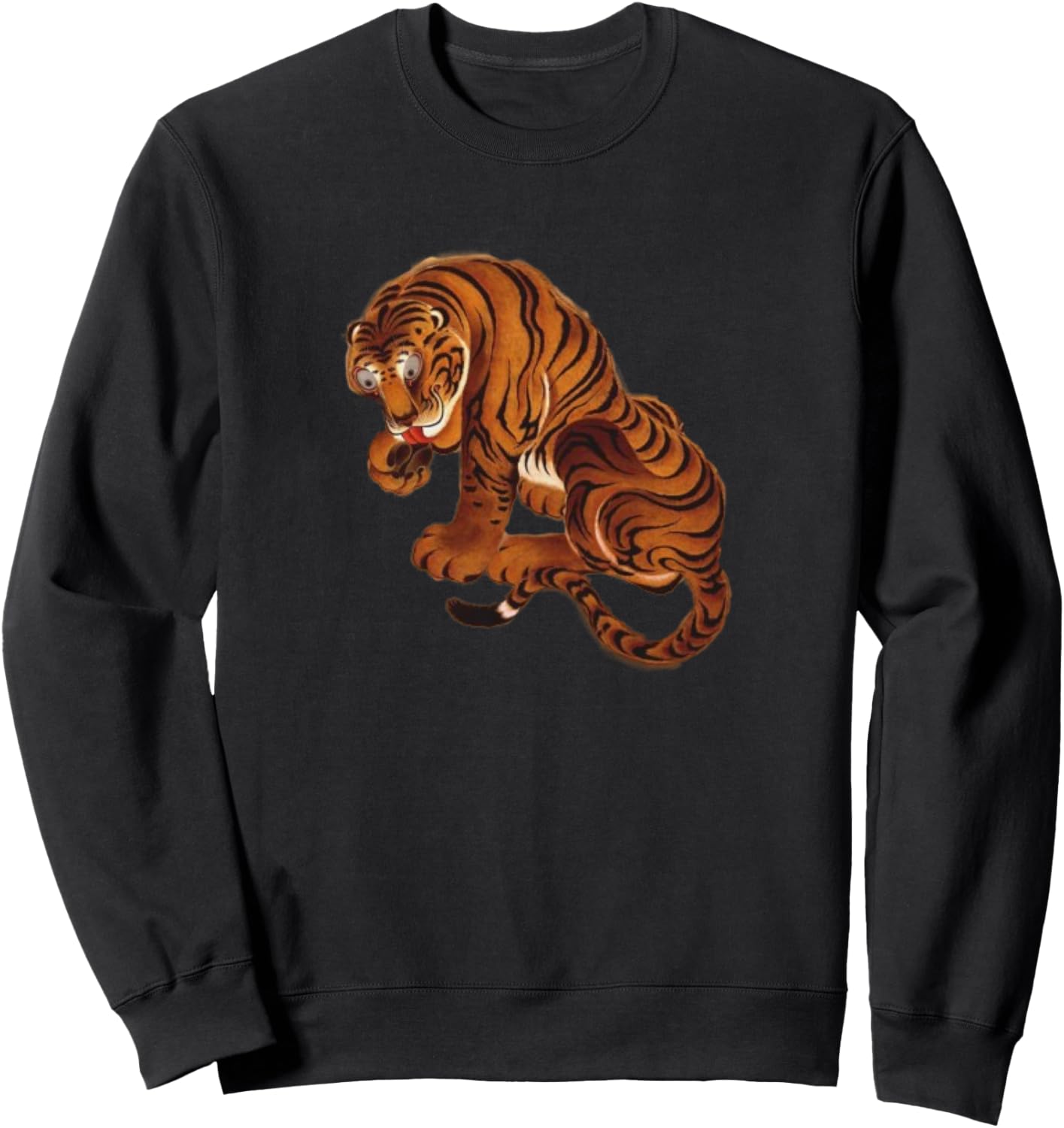 

Японский тигр, мультяшный персонаж, аниме, стиль укие-э, толстовка Tribal Animal Tattoo Merch Designs, черный