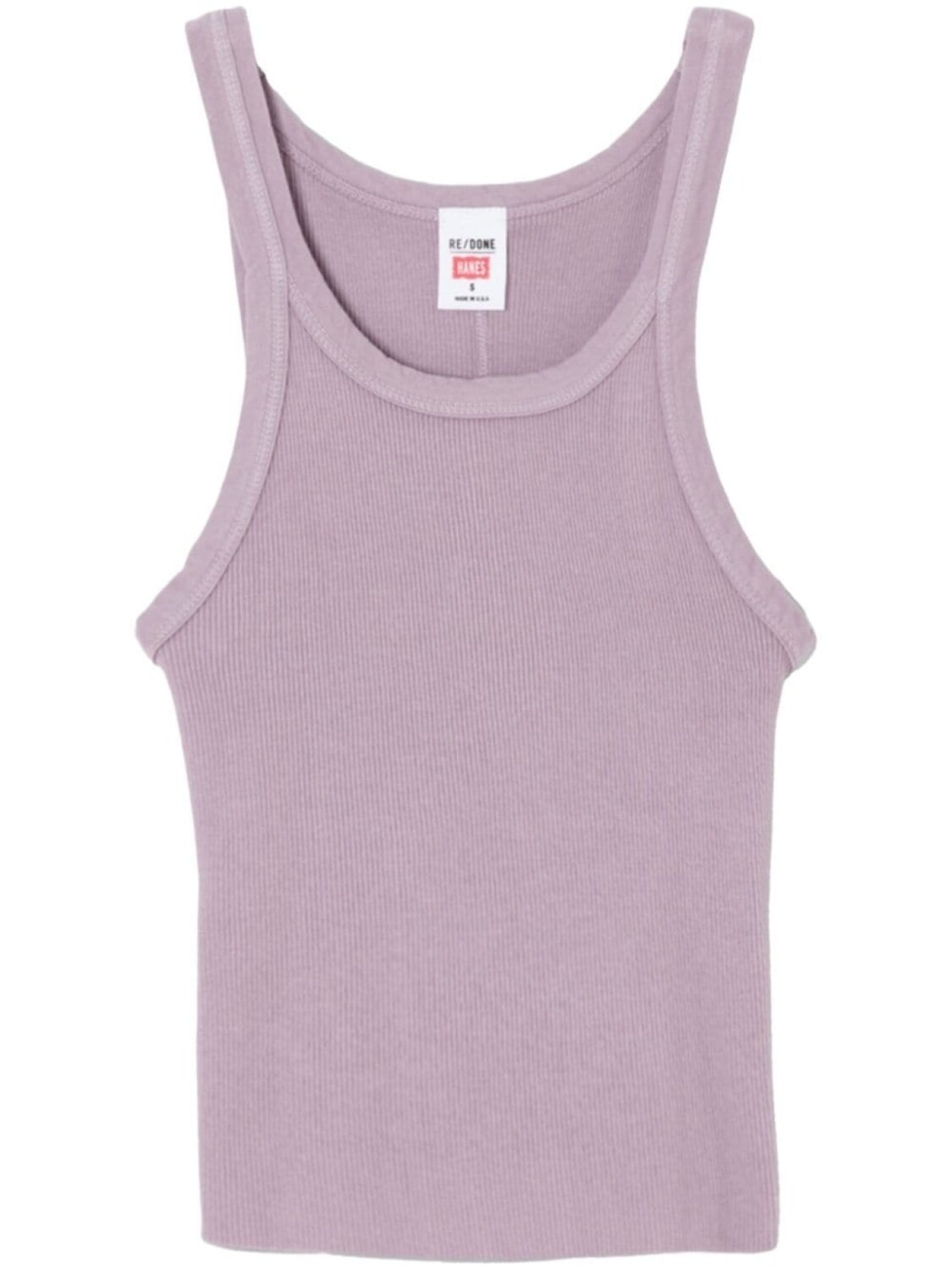 

RE/DONE укороченная ребристая майка x Hanes, фиолетовый