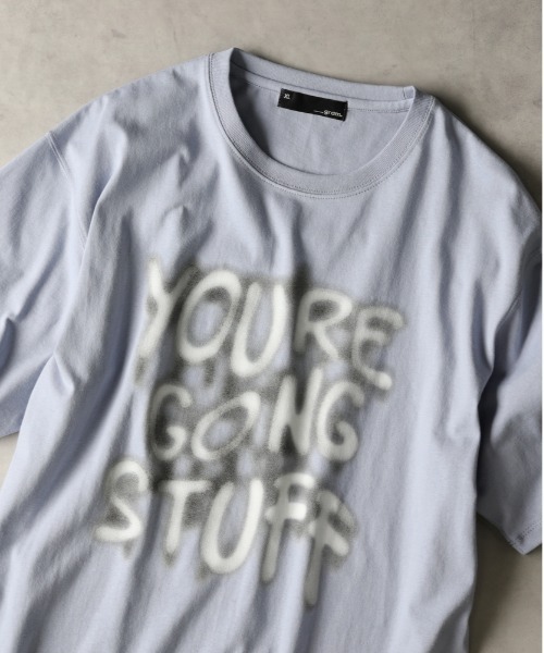 

Футболка с размытым принтом Right-on, синий