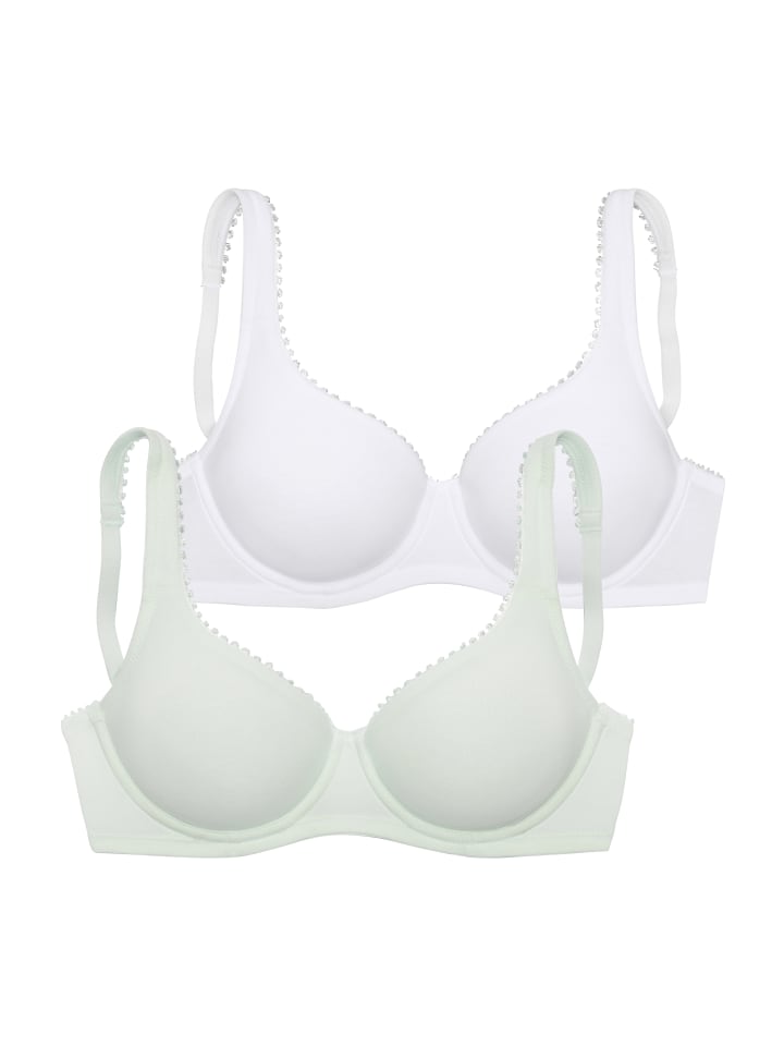 

Бюстгальтер на косточках PETITE FLEUR, цвет mint + weiß