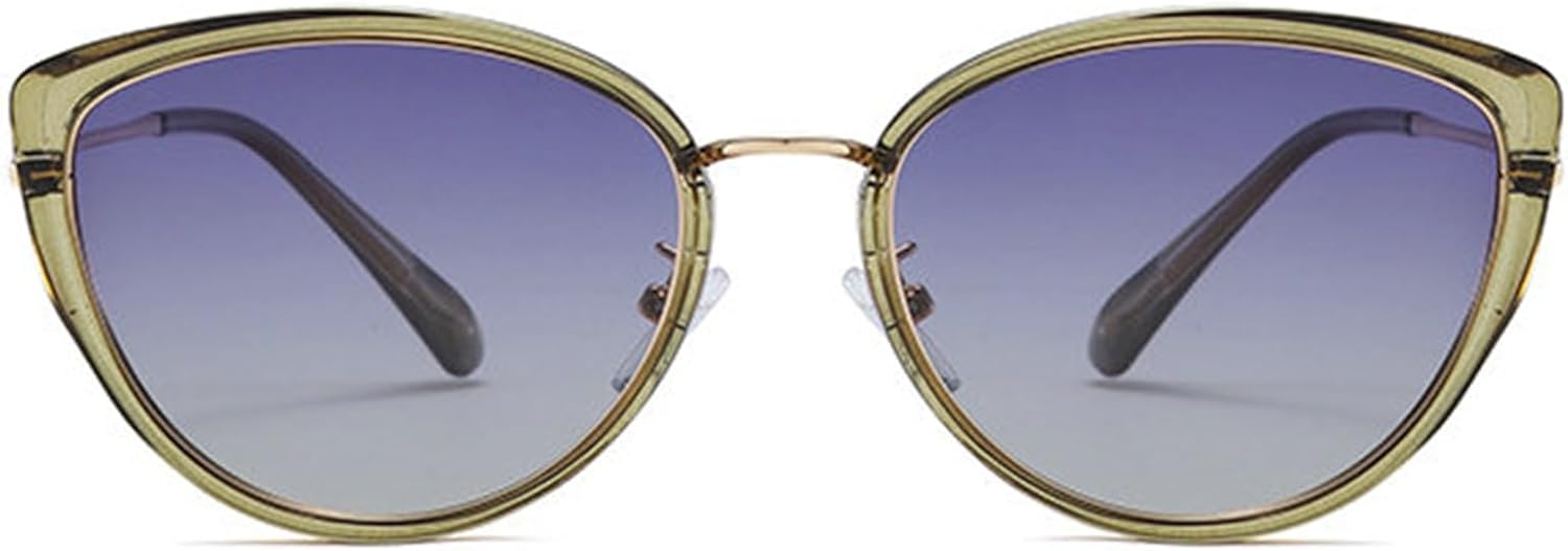 

Модные металлические солнцезащитные очки «кошачий глаз» от Helena для женщин и мужчин, стильные, с градиентным переходом цвета, винтажные, летние, для отдыха на природе и путешествий, овальные, с защитой от УФ-излучения UV400, C2