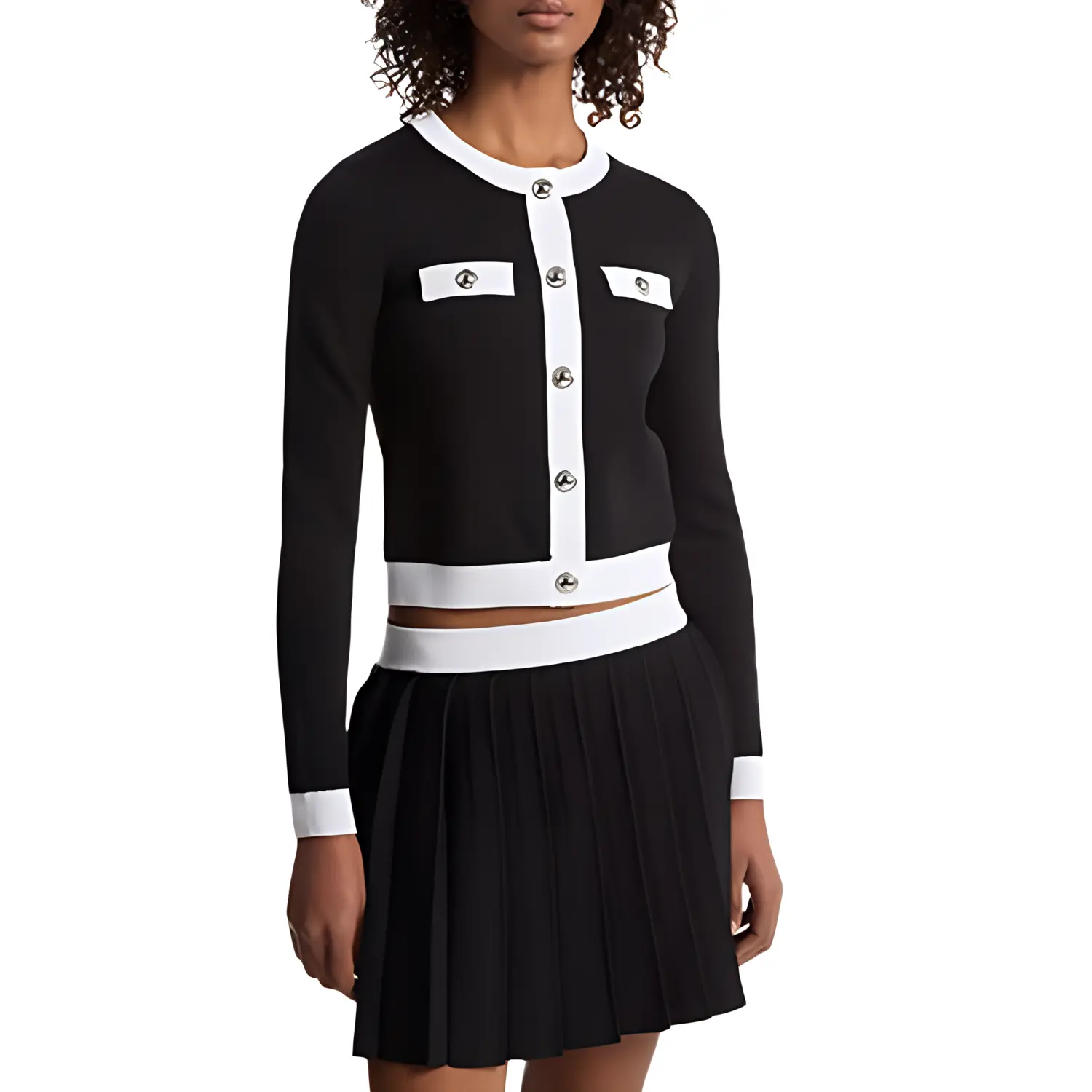 

Вискозный кардиган на пуговицах MICHAEL KORS, белый