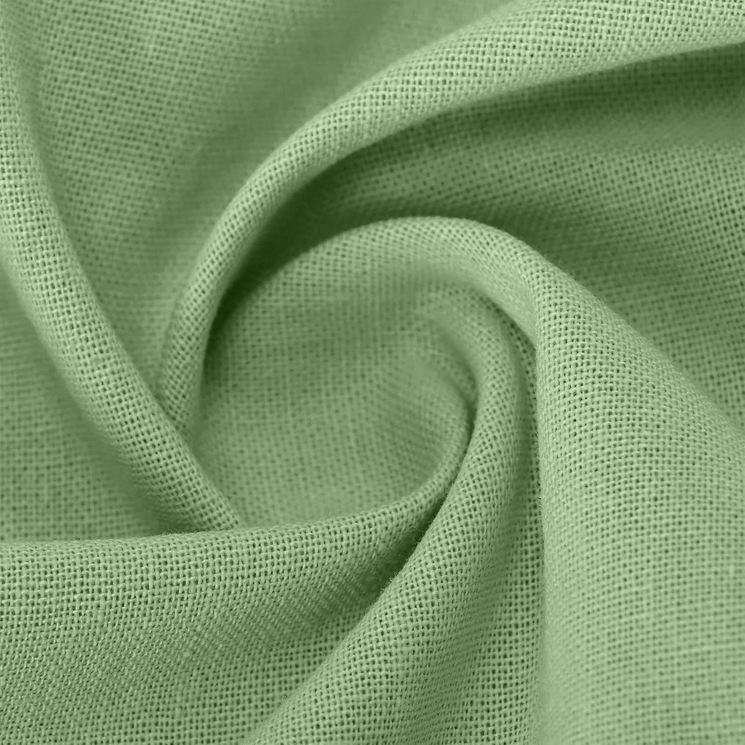 Блуза женская из льна, Оversized, с V-образным вырезом и рукавом 3/4, Green — фото 4