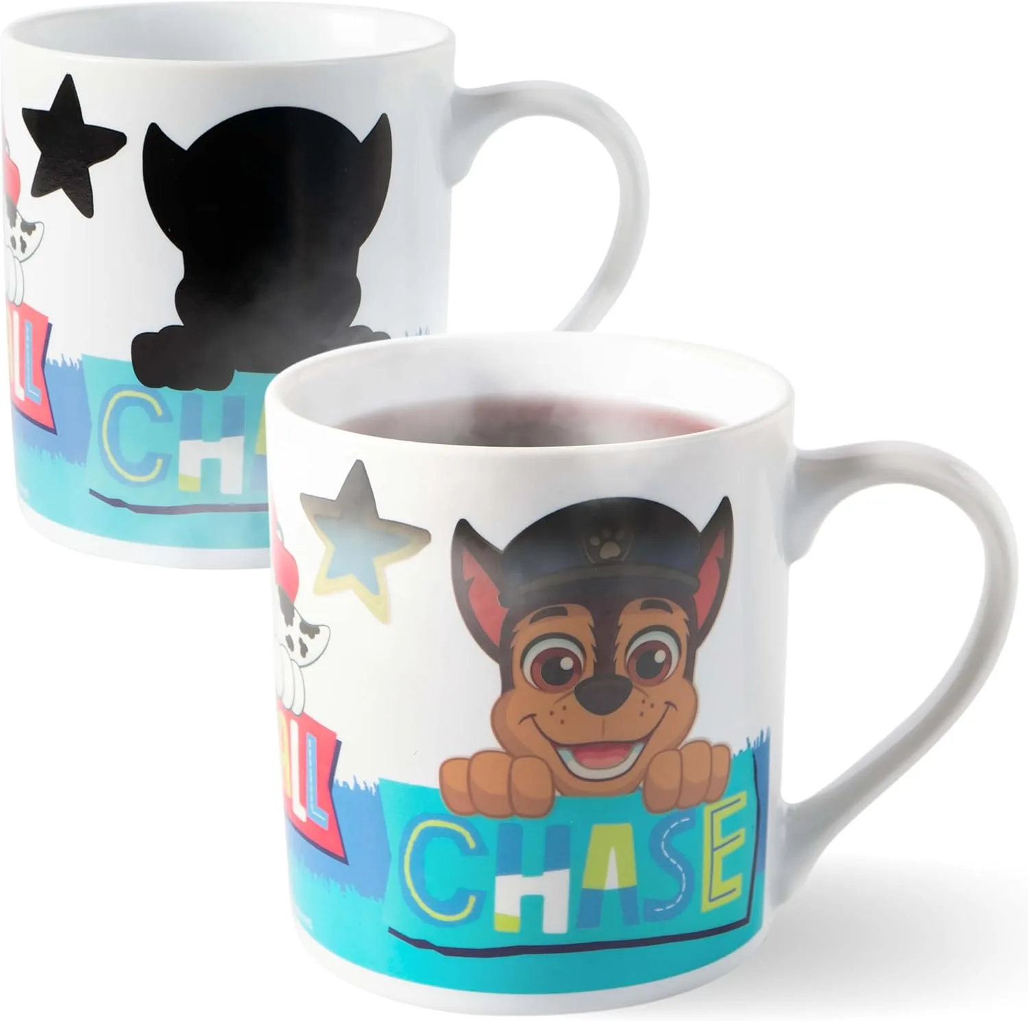 Paw Patrol кружка для детей с эффектом смены цвета от 40 °C - Magic Mug 230 мл - идея подарка для девочек и мальчиков - в красочной подарочной коробке, White p:os