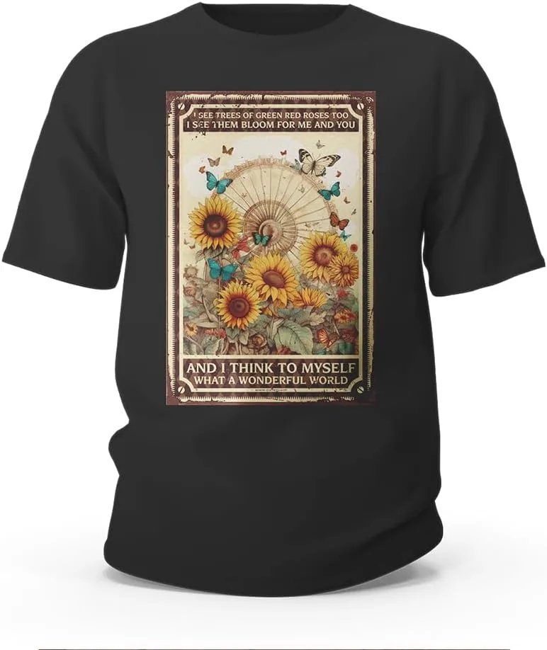 

Футболка для мужчин What A Wonderful World с принтом подсолнуха ADWD