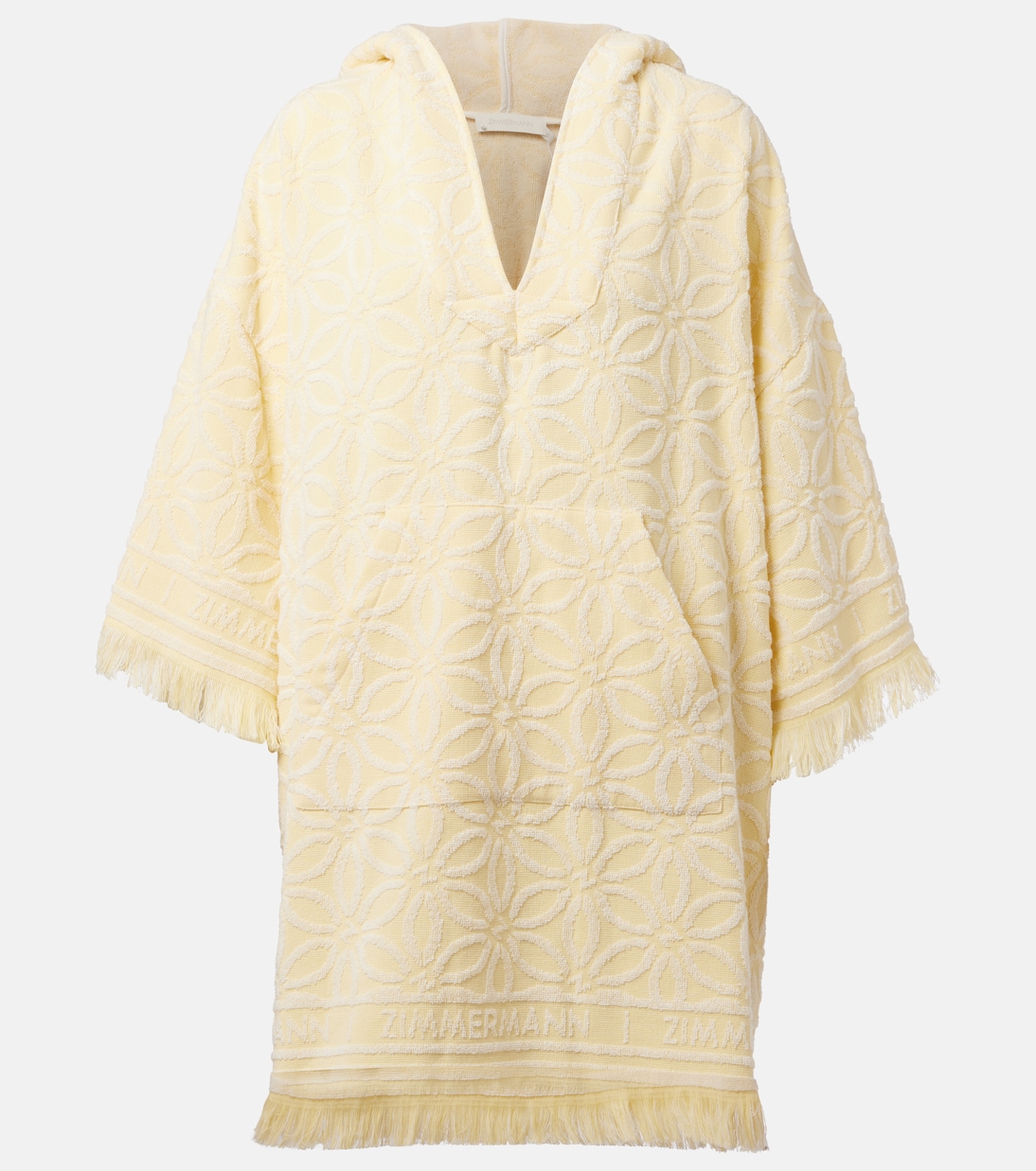 

Пляжное платье из хлопкового махрового полотна с бахромой Coco Zimmermann, Yellow/ Cream