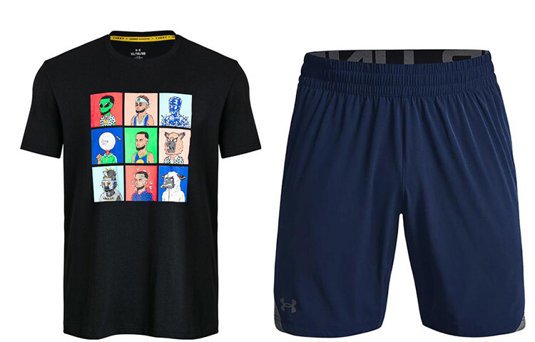 

Мужская повседневная спортивная одежда Under Armour, цвет Black + blue