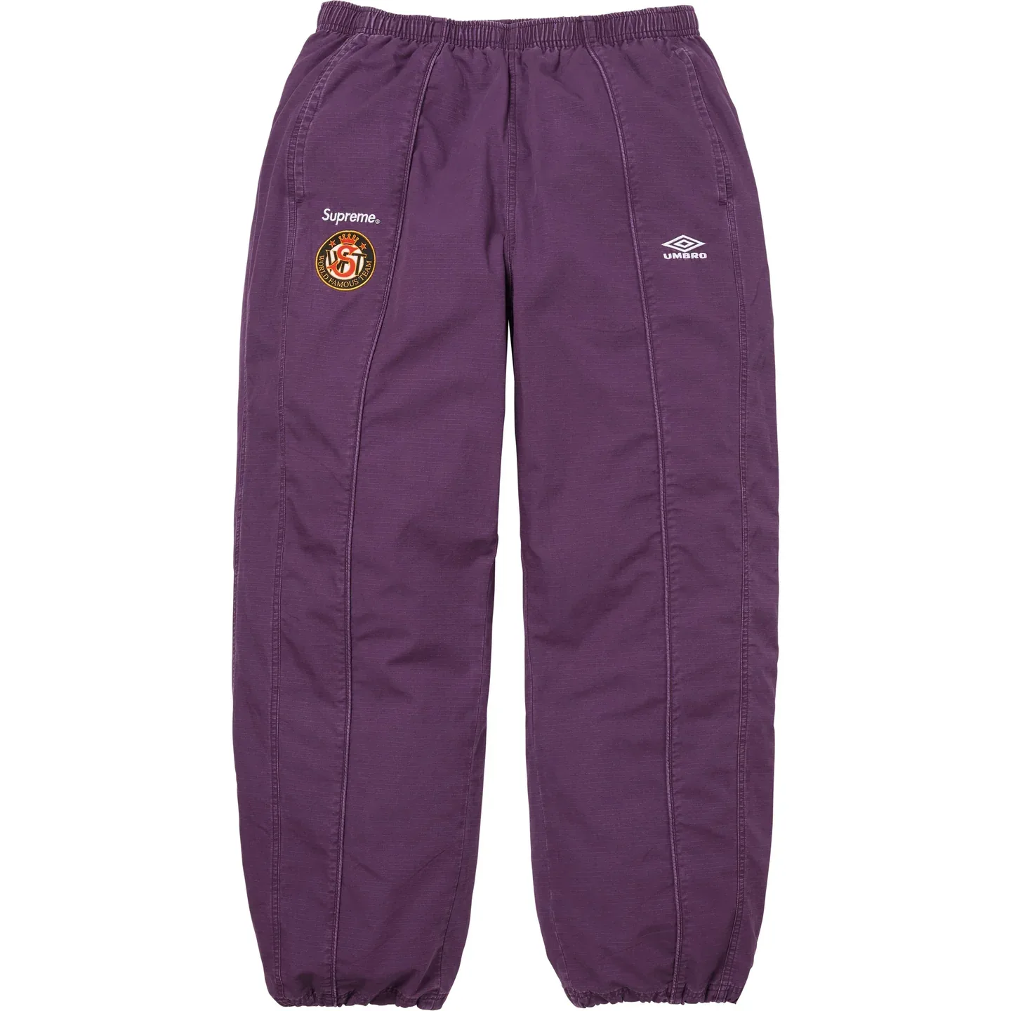 Хлопковые спортивные штаны ripstop с вязаными манжетами unisex Supreme, Purple/Purple