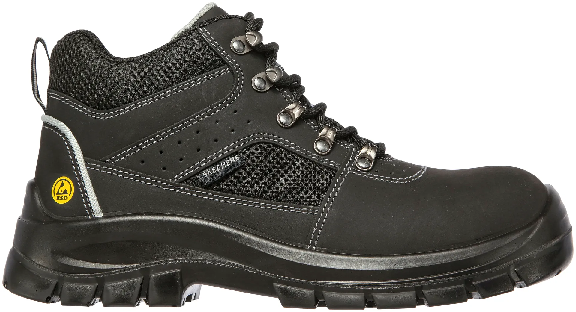 Защитные ботинки Skechers "TROPHUS - LETIC", S1 P ESD, устойчивые к проколам, удобные и электрорассеивающие, черный — фото 2