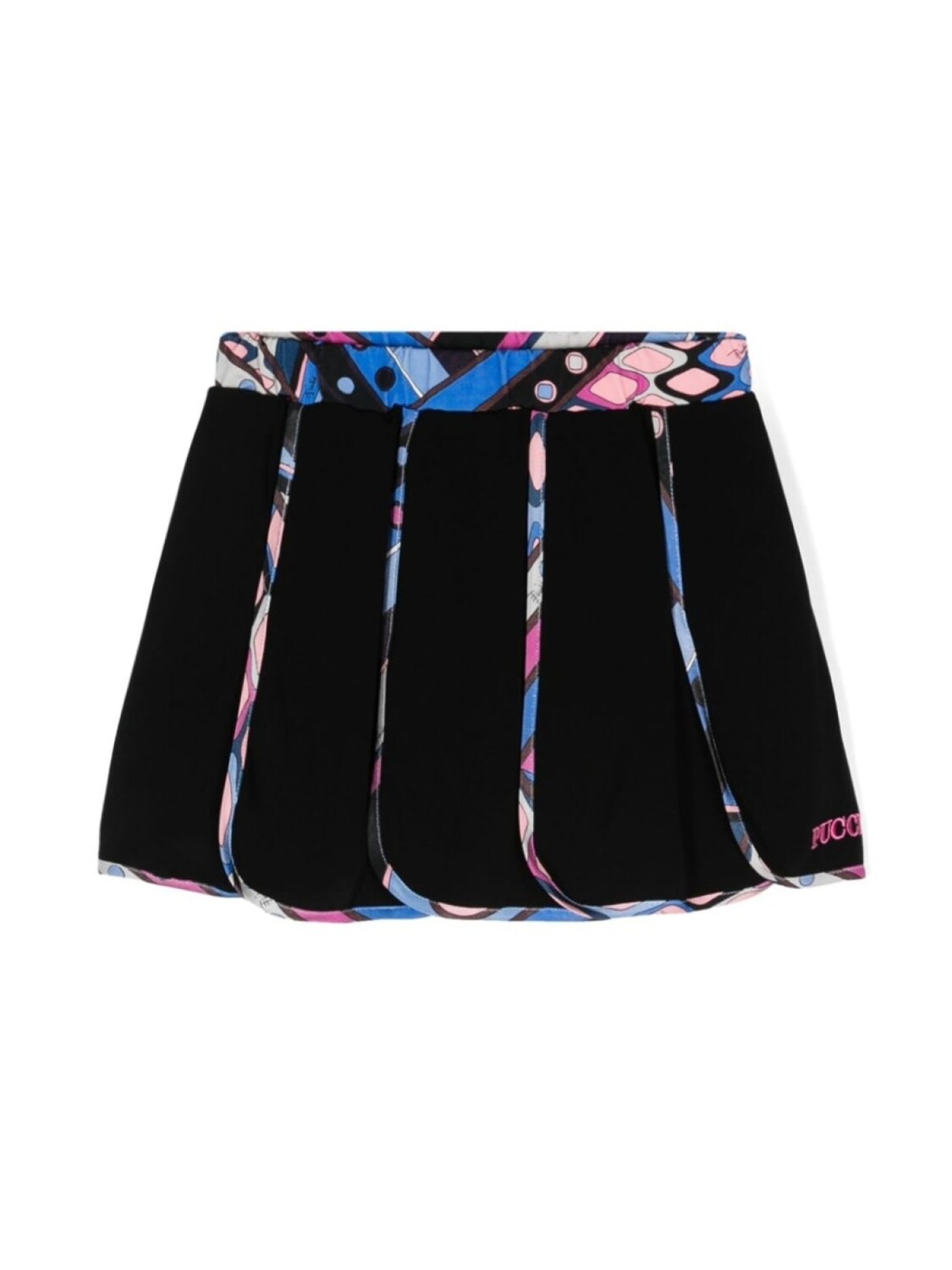 

PUCCI Junior юбка-шорты с вышитым логотипом и контрастной отделкой, черный