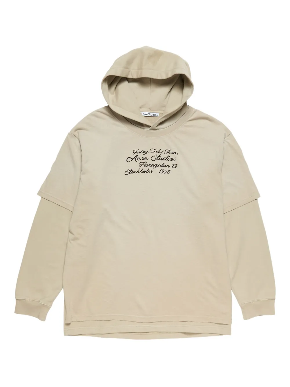 

Двухслойная толстовка с надписью Acne Studios, нейтральный
