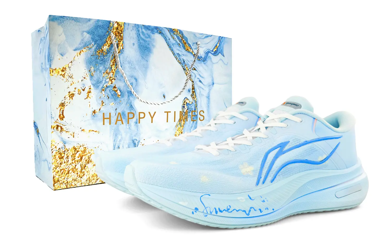 

Мужские низкие повседневные беговые кроссовки LiNing Yueying 5 с амортизацией и износостойкостью., синий