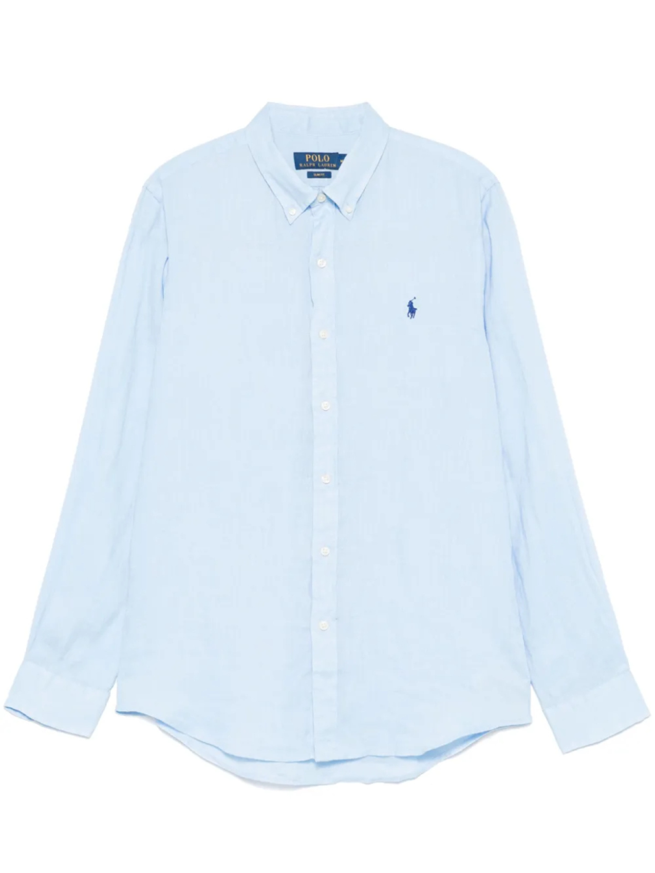 

Льняная рубашка Polo Ralph Lauren, синий