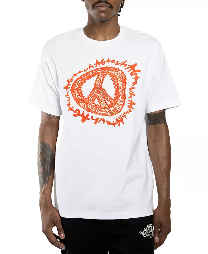 

Мужская футболка Peaceadelic с принтом All Good Things Are Welcome Here, белый