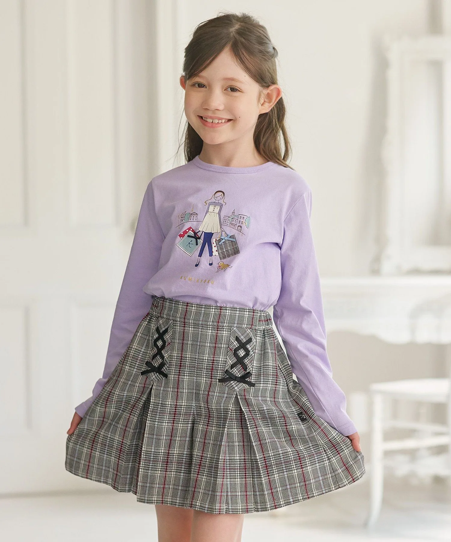 Футболка для шоппинга в Париже [110-140 см] Kids Suite, Lavender [082]