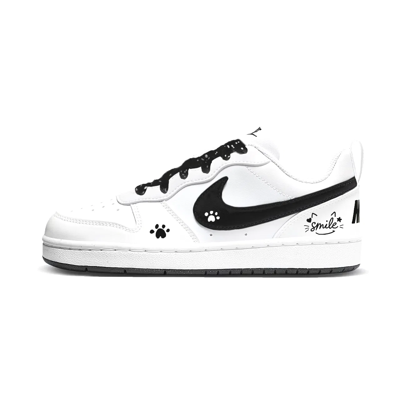 Кроссовки для скейтбординга Nike Court Borough Smile Meowth белые
