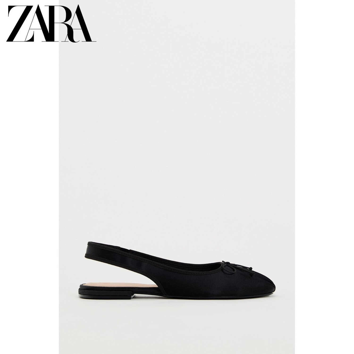 

Балетки Zara с бантом, черный