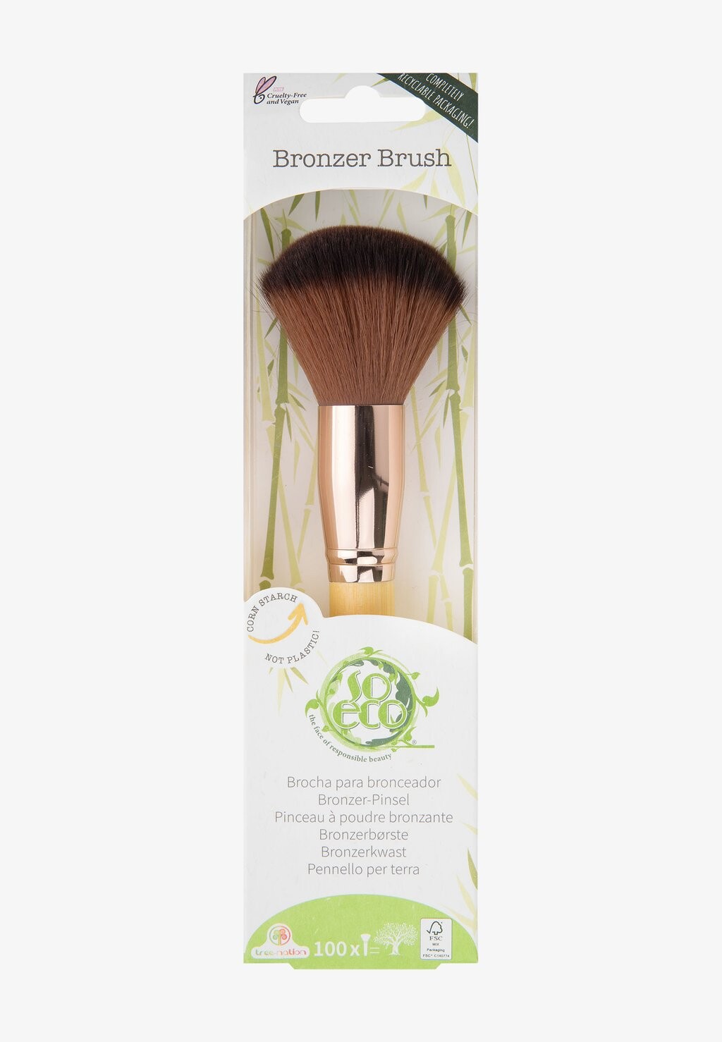 

Кисти для макияжа So Eco Bronzer Brush So Eco, цвет beige & gold