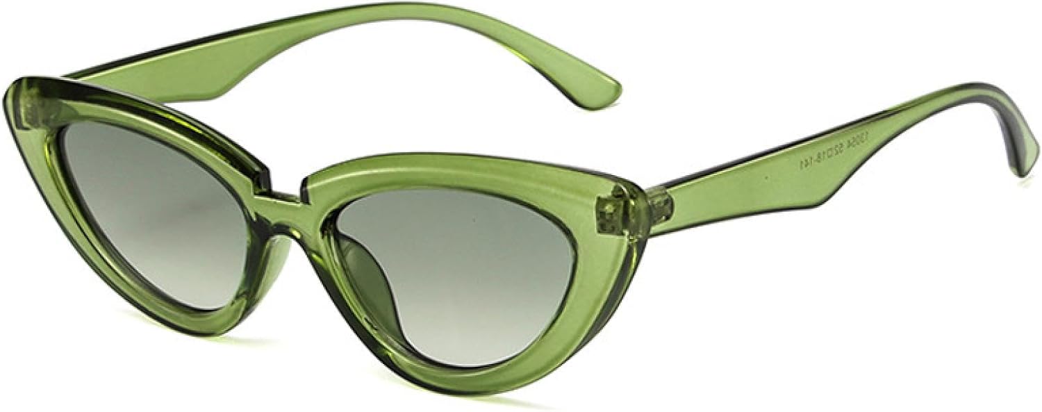 

Винтажные солнцезащитные очки «кошачий глаз» для женщин, модные очки оливково-зеленого цвета для мужчин, трендовые солнцезащитные очки с градиентным переходом цвета VVTWSSW, Olive Green