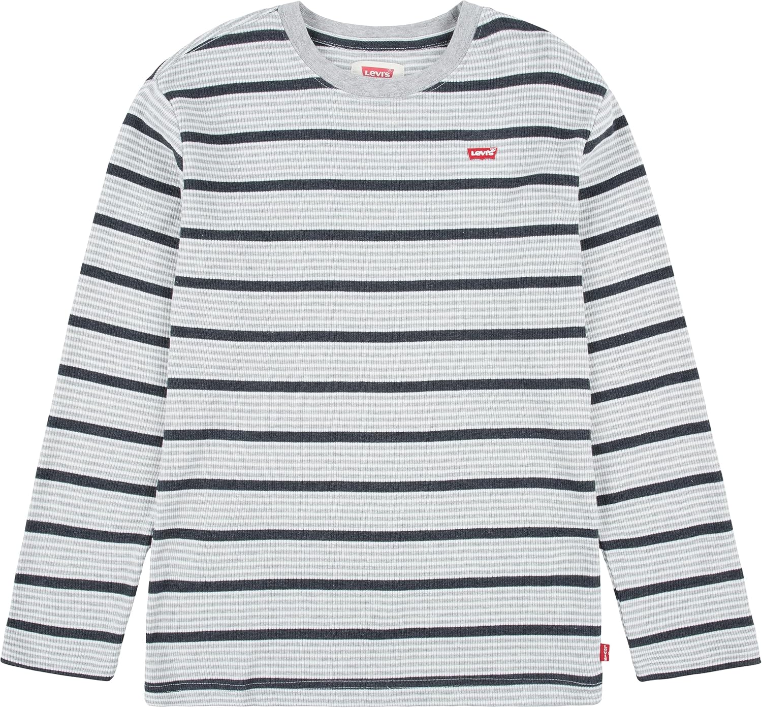 

Рубашка с длинным рукавом и вафельным узором для мальчиков Levi's Boys, Light Grey Heather Striped