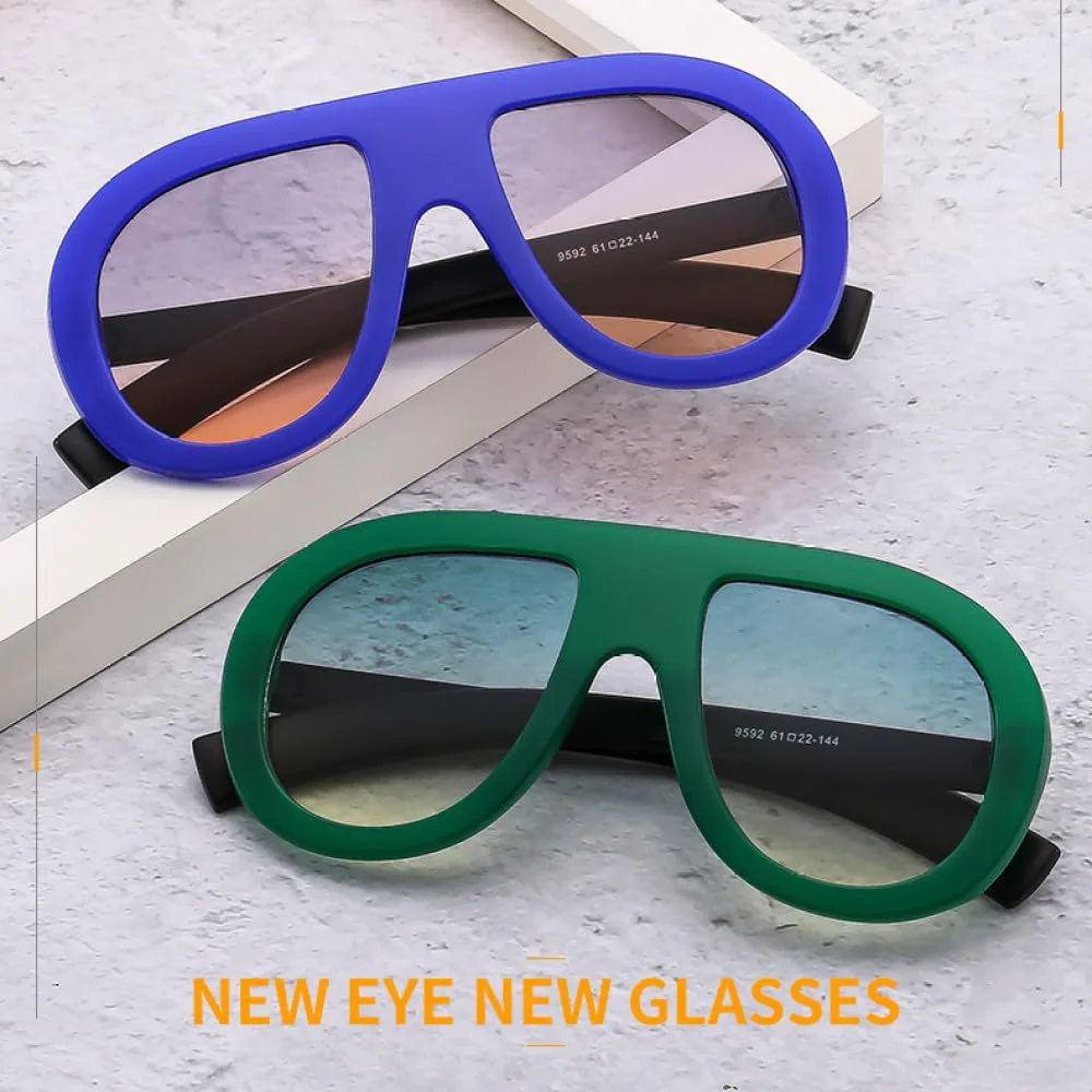 

Солнцезащитные очки MUTYNE для мужчин, роскошные большие солнцезащитные очки для женщин, винтажные градиентные очки, защита от УФ-излучения UV400, Black Brown