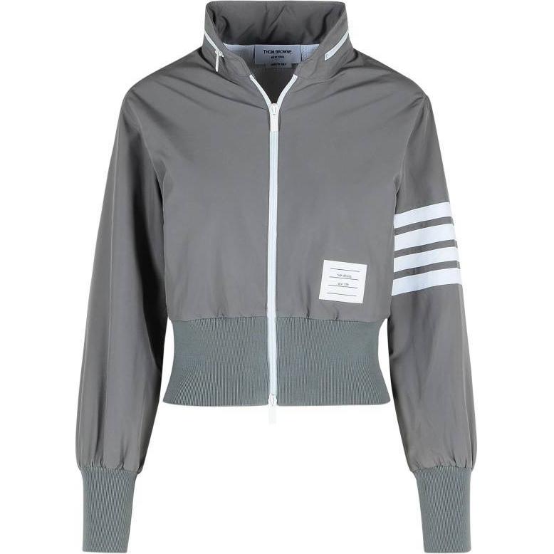 

THOM BROWNE Застегивающаяся на молнию толстовка с капюшоном, Gray