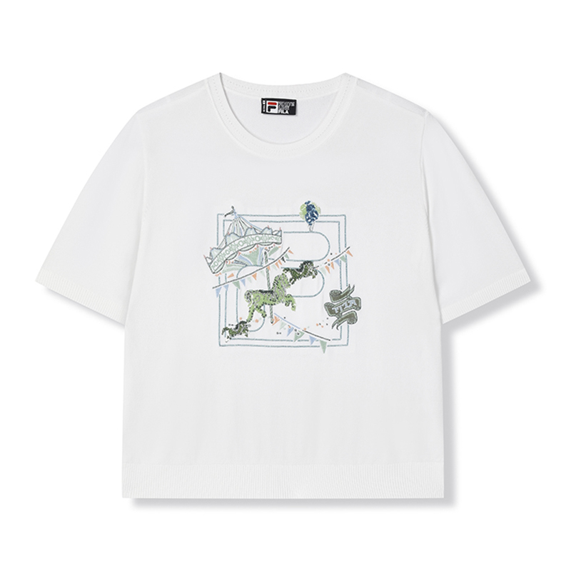 

FILA Футболка женская стандартная белая, Белый, FILA Футболка женская стандартная белая