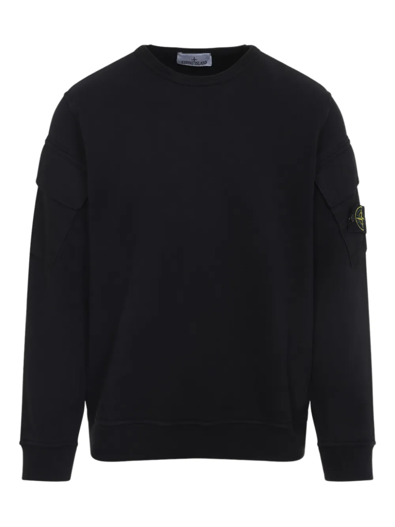 

Толстовка Stone Island с круглым вырезом и карманами, черный