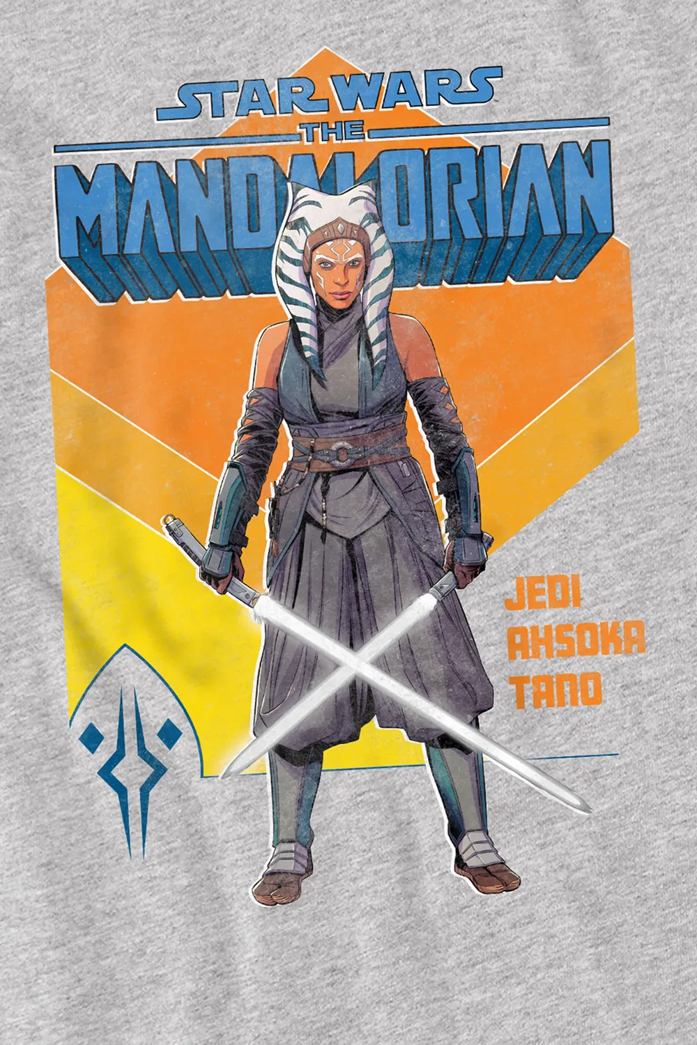 Детский свитшот с принтом Ahsoka Star Wars, светло-серый — фото 2