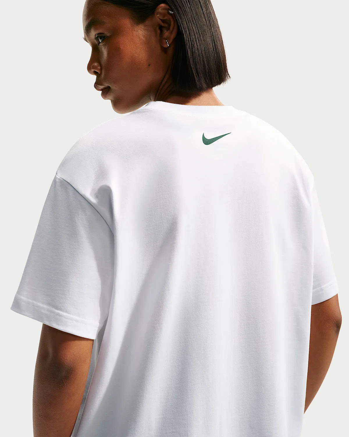 Женская оверсайз футболка с принтом Nike, White — фото 2
