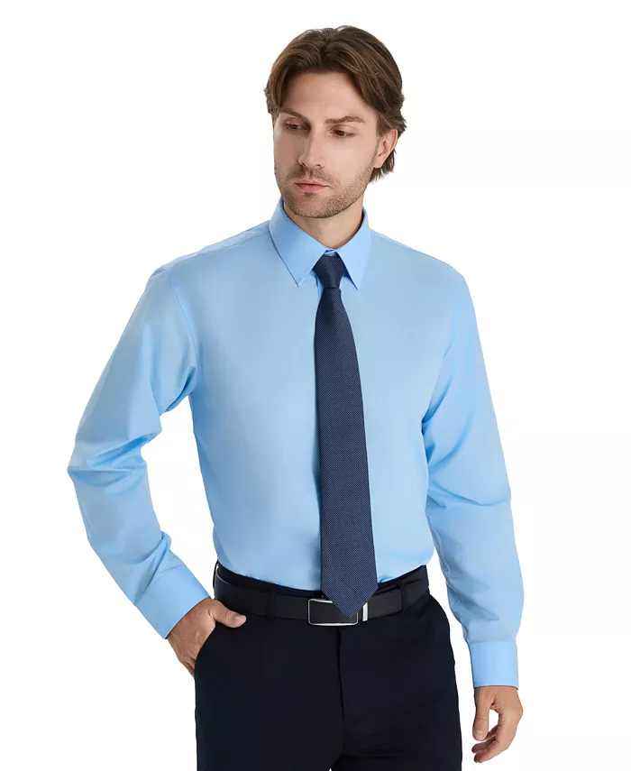 

Мужская классическая рубашка сплошного цвета Club Room, синий