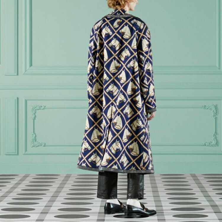 

Пальто мужское синее Gucci, синий