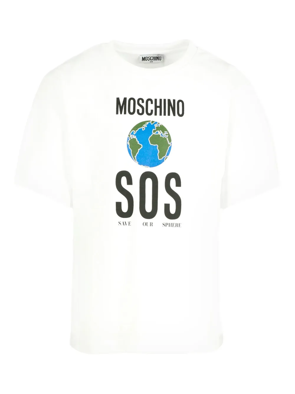 

Футболка с принтом Moschino Kids, белый