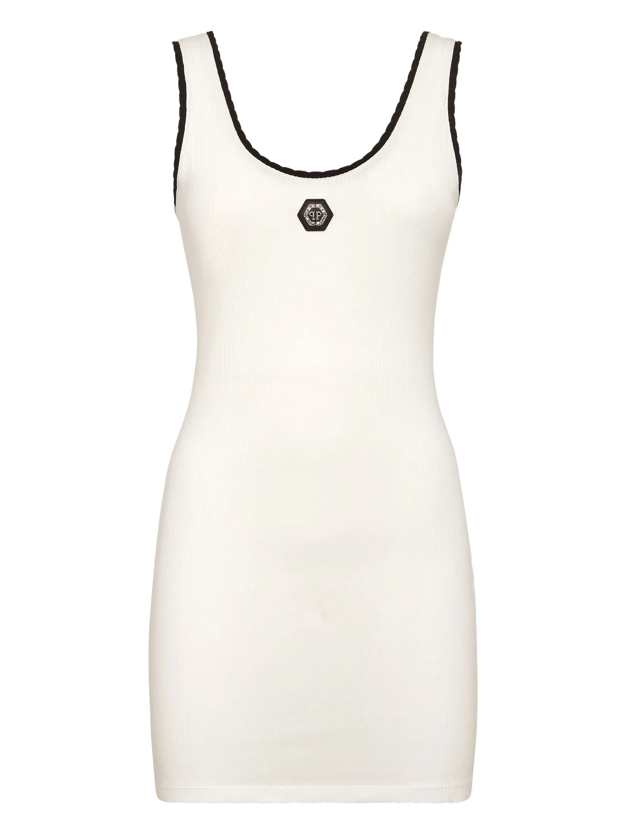 

Платье из эластичного хлопка Philipp Plein, белый