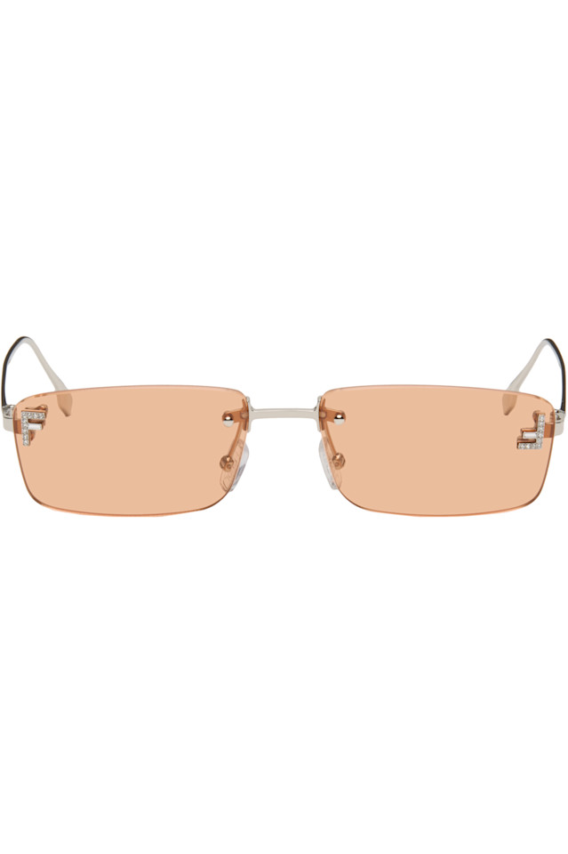

Fendi First' солнцезащитные очки с кристаллами Fendi, цвет shiny palladium