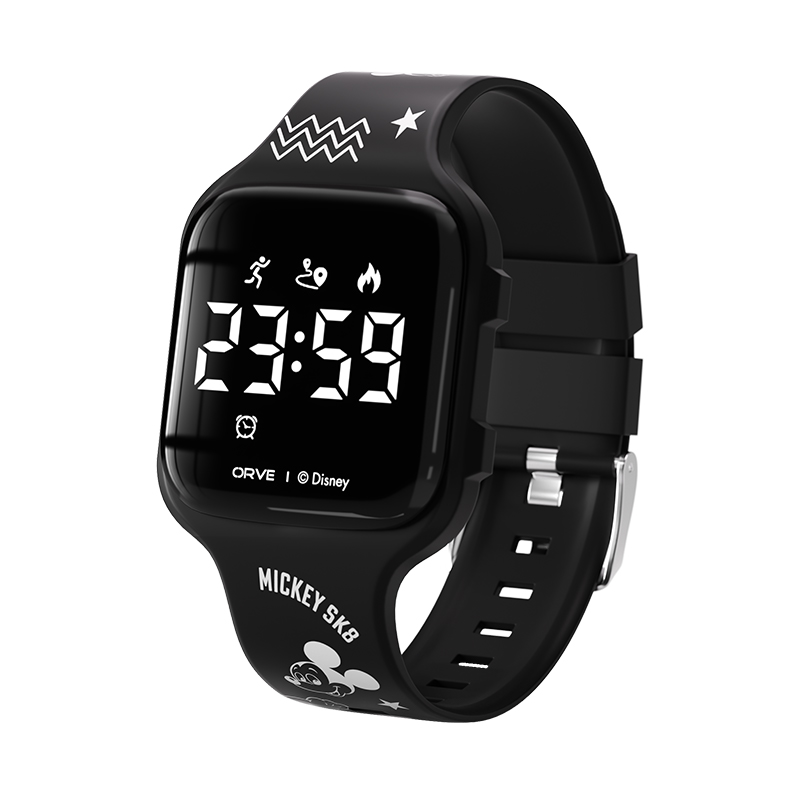 

Disney Часы Electronic Movement Silicone Strap Watch Unisex Black Dial