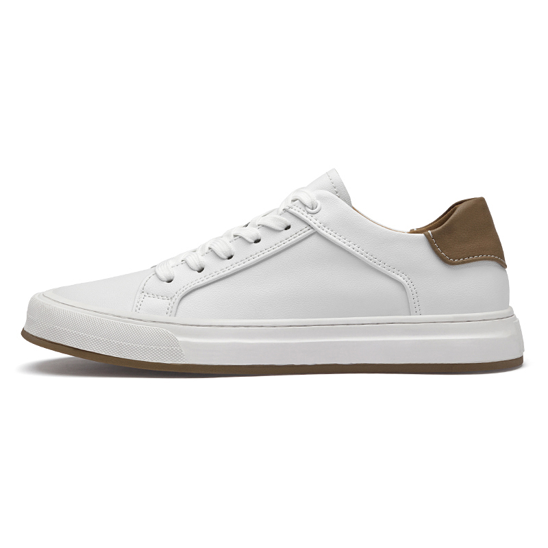

Низкие, износостойкие, противоскользящие мужские кроссовки Kuding, White (Leather Shoe Size)