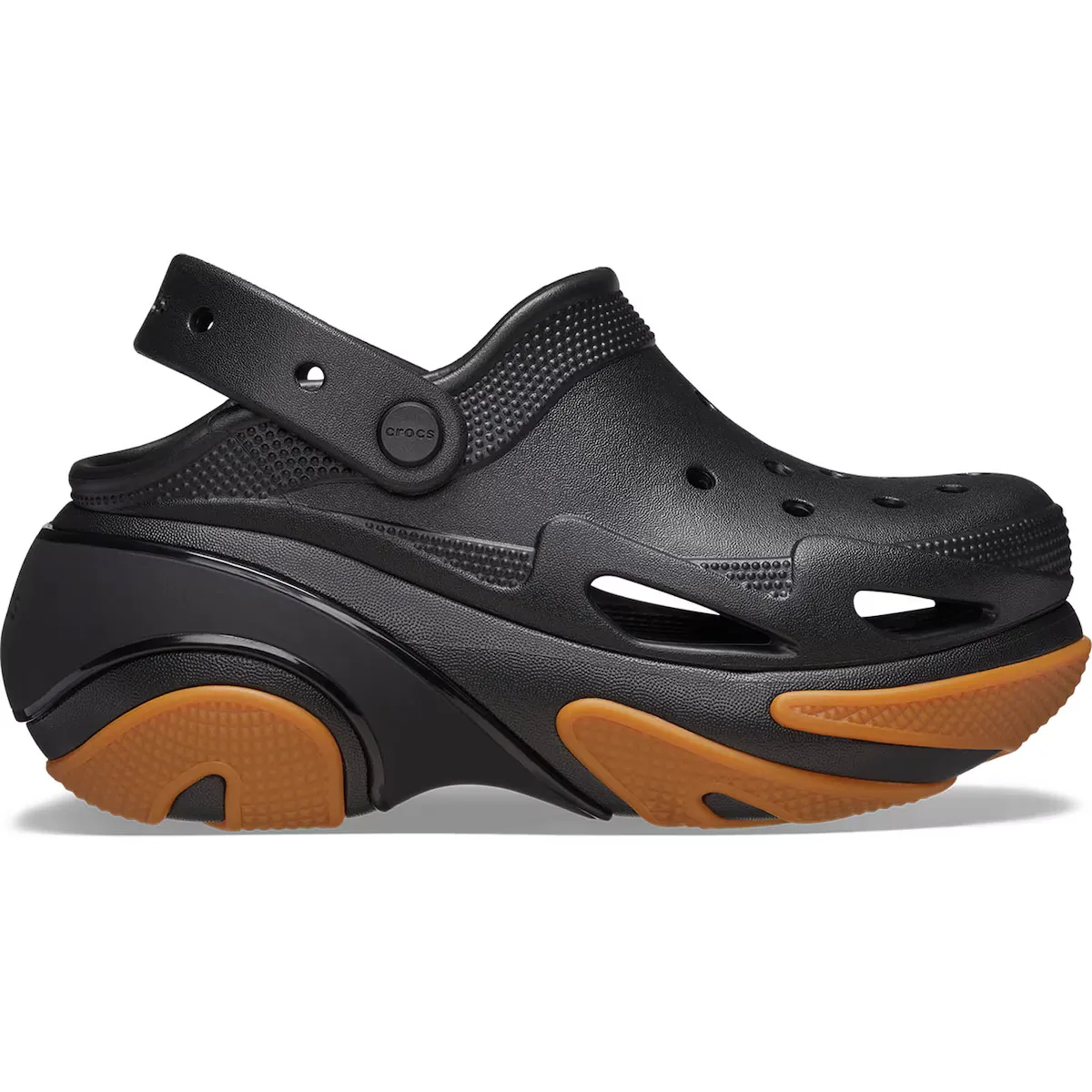 

Унисекс Bubble Crush Clog U Crocs Clogs, черный/оранжевый