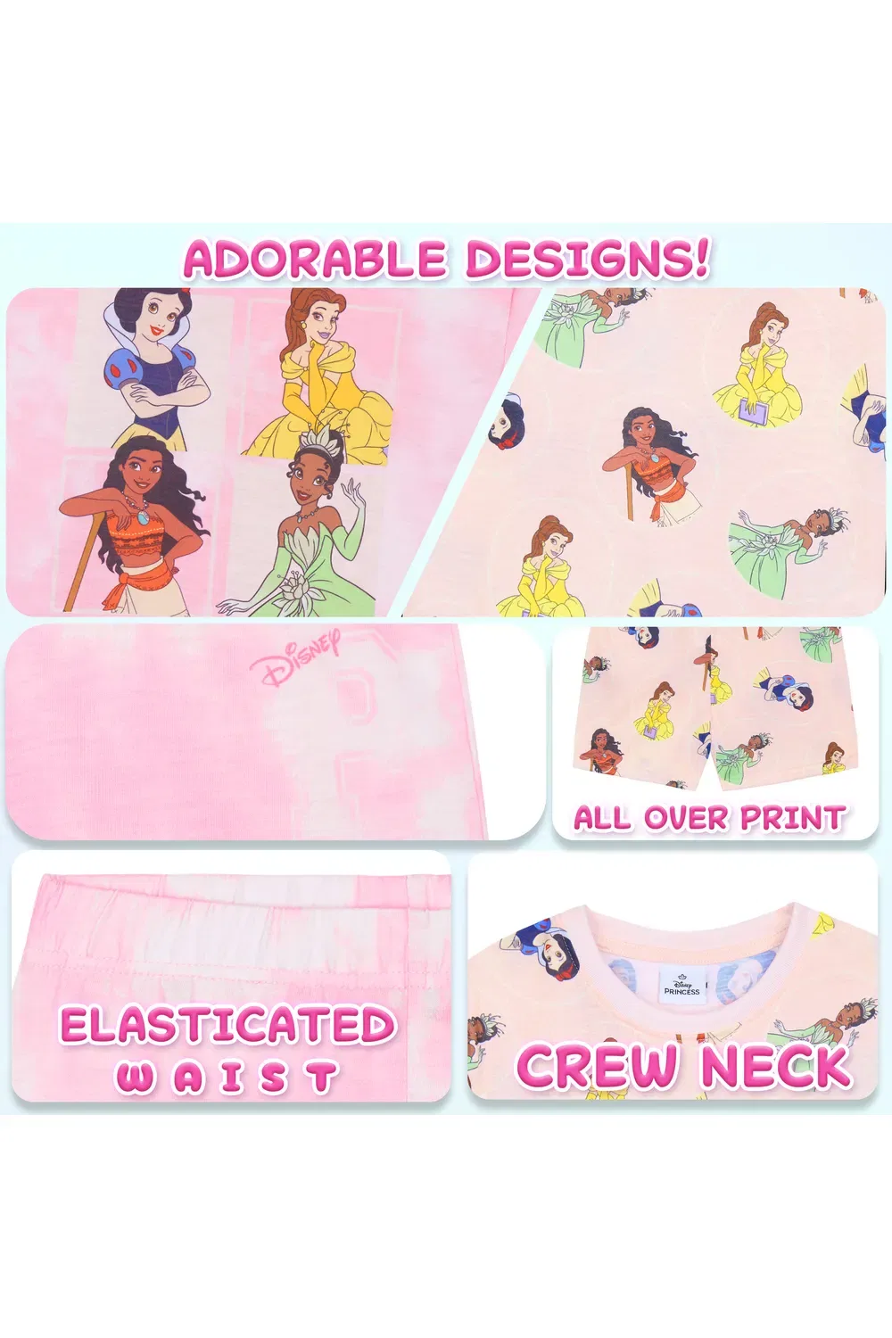 Пижама детская Princess 2 Pack Short Pyjama Set Disney, мультиколор — фото 4