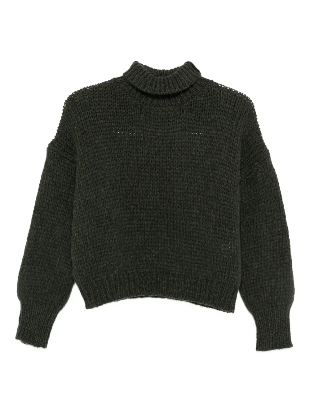 

Свитер с воротником-стойкой Roberto Collina, зеленый