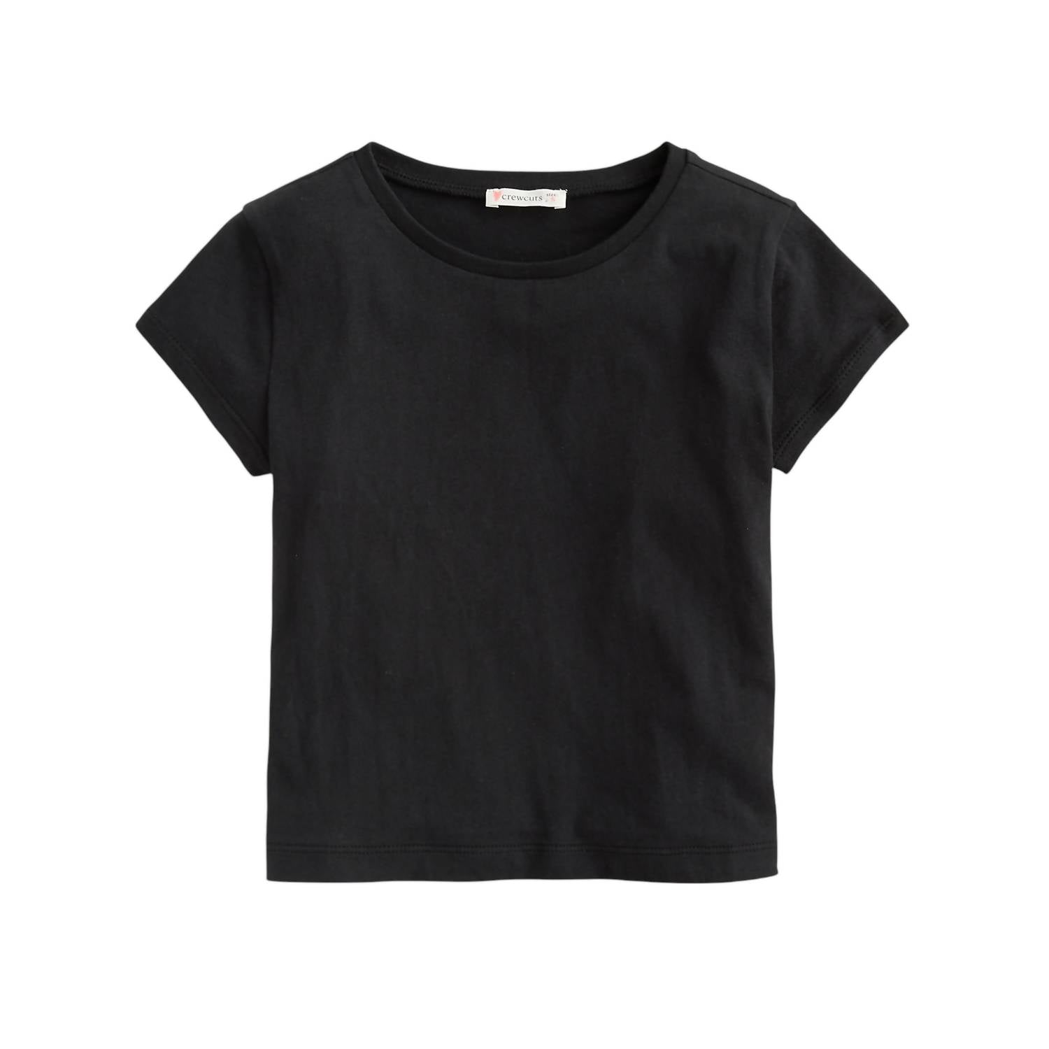 

Укороченная футболка для девочек черного цвета J.Crew