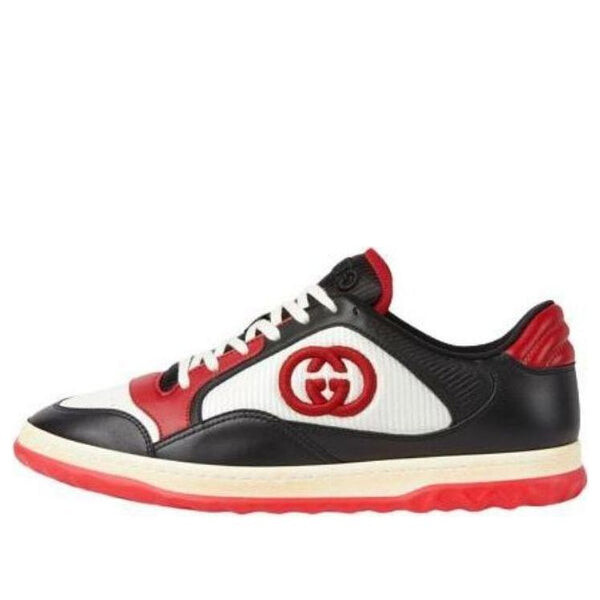 

Кроссовки mac80 sneaker with interlocking g embroidery 'black red' Gucci, черный