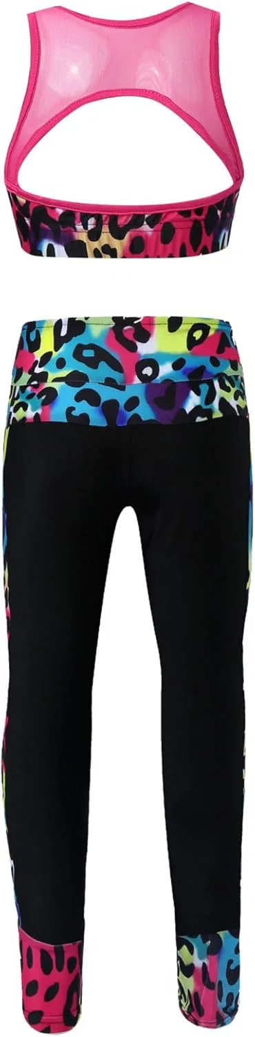 Детский спортивный костюм из топа и леггинсов Shinsto, Leopard — фото 2