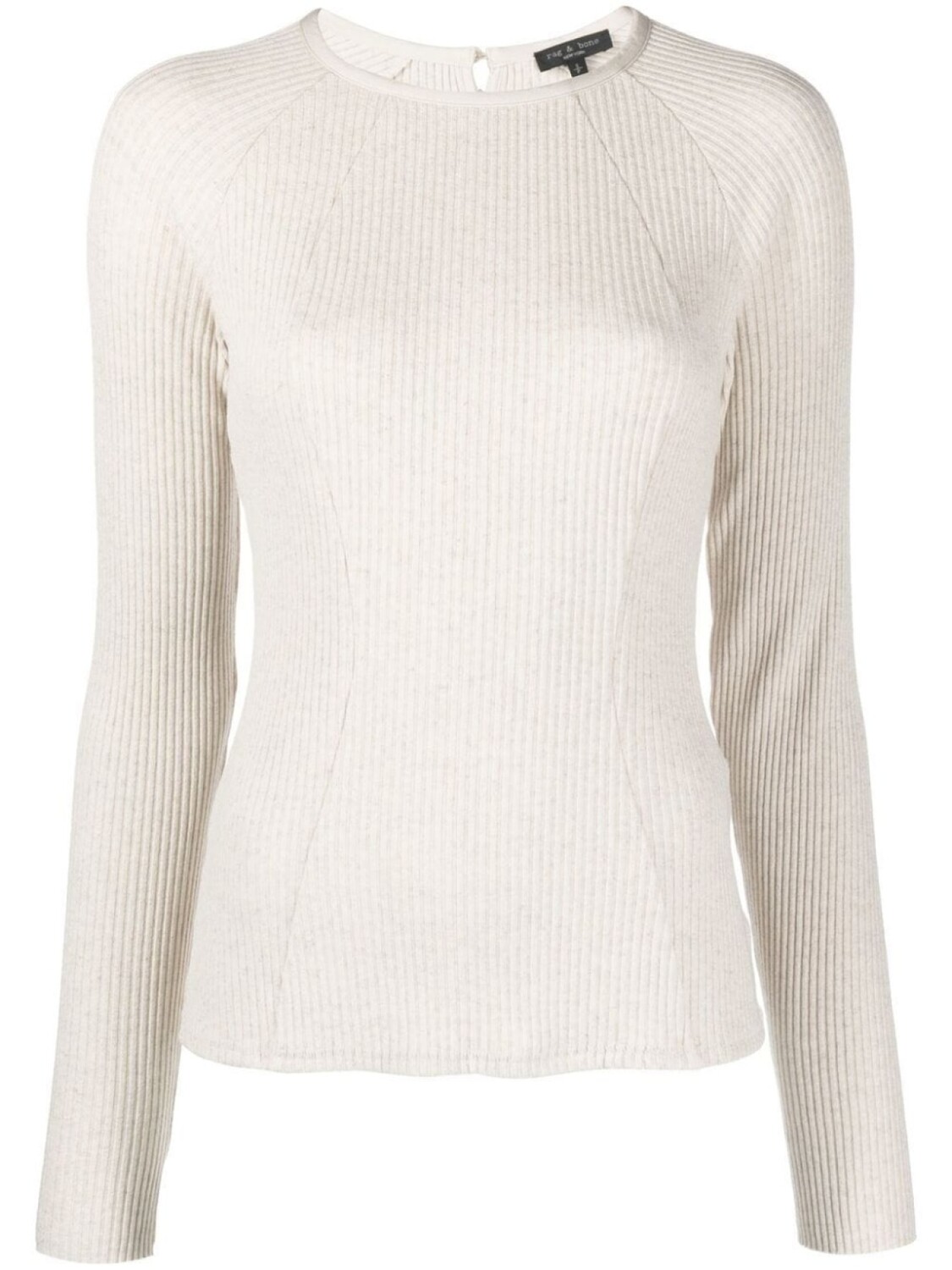 

Rag & bone футболка Echo в рубчик с длинными рукавами, серый