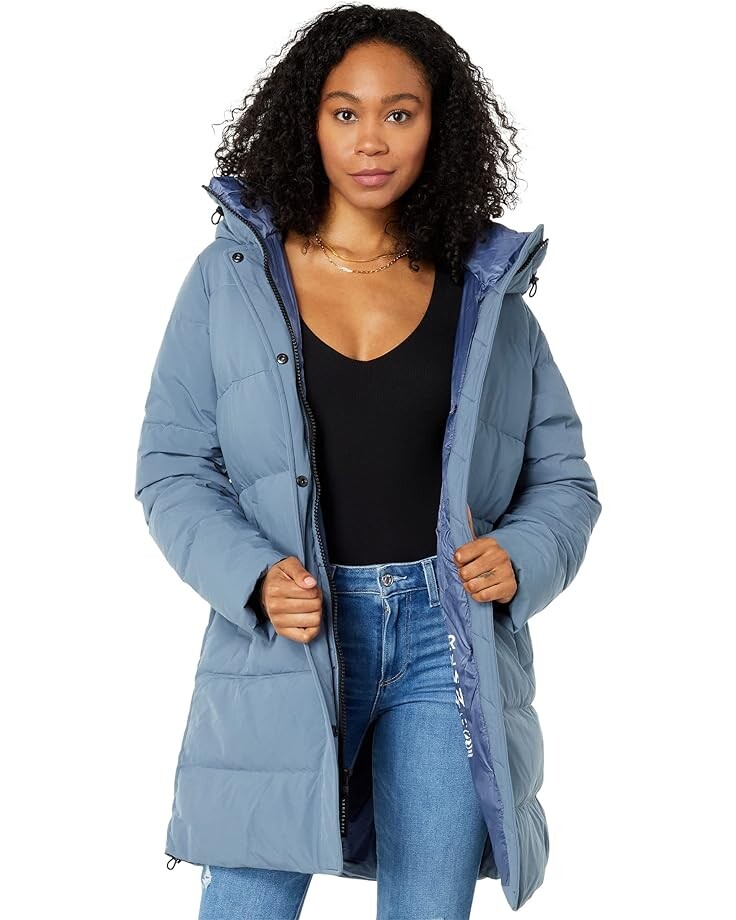 

Пуховик Sanctuary Hooded Mid Length Down, темно-синий