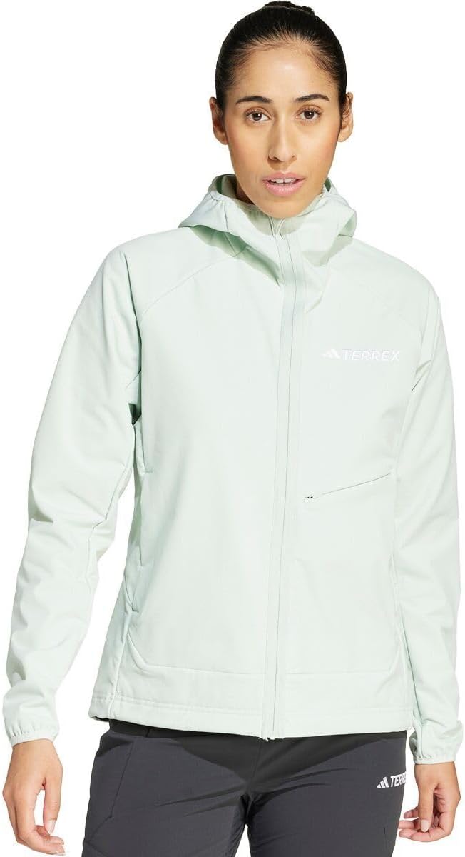

adidas Xperior Medium Fleece худи с капюшоном - женская, льняной зеленый, S