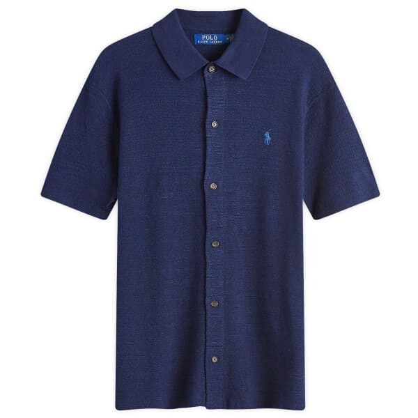 

Трикотажная рубашка-поло на пуговицах Polo Ralph Lauren, синий