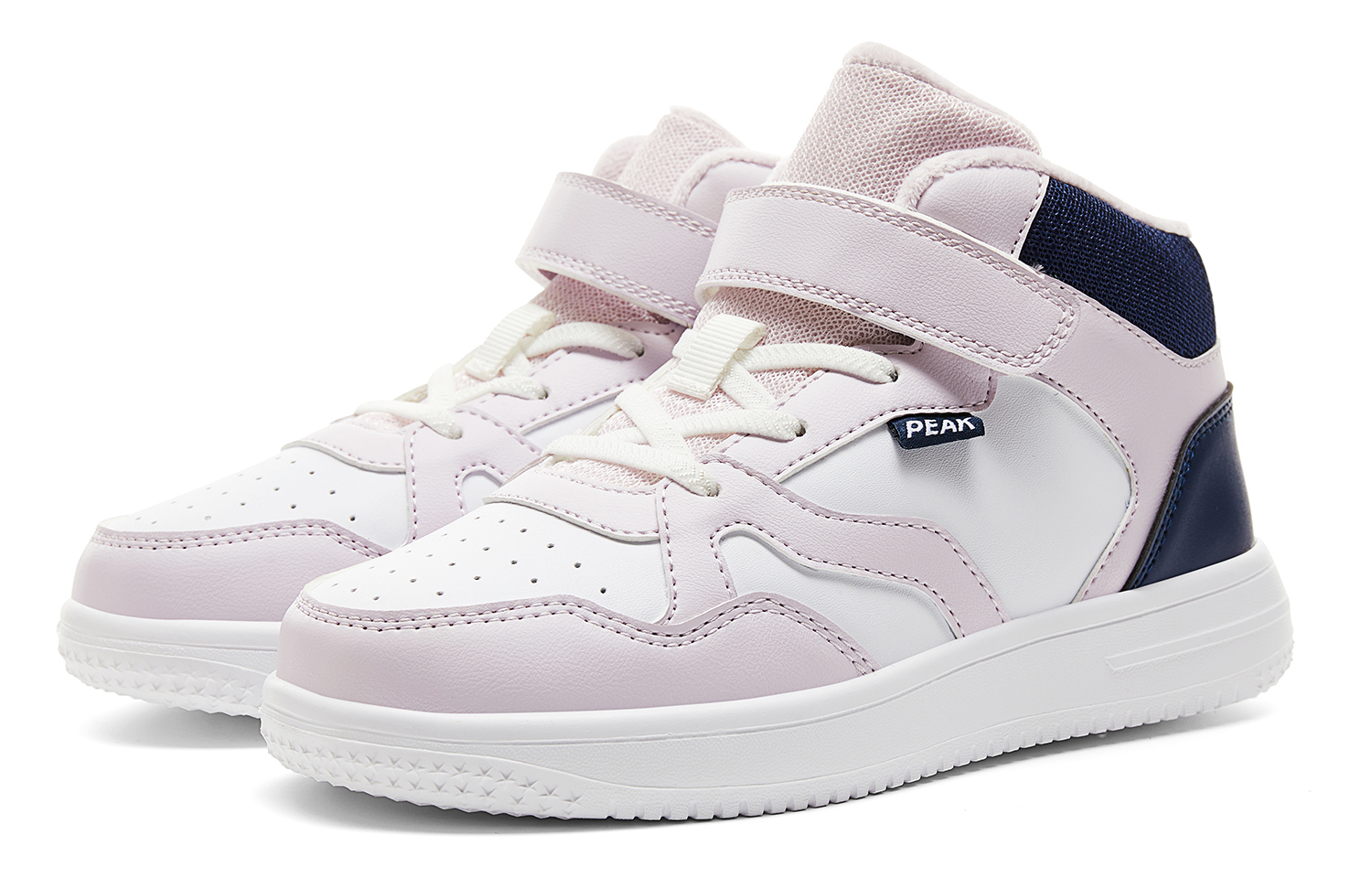 PEAK Нескользящие утепленные детские скейтбординговые туфли light purple large white kids — фото 3