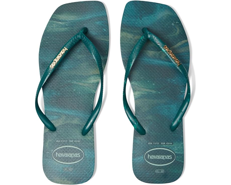 

Сандалии Havaianas Slim Square Trendy, цвет Pantanal Green